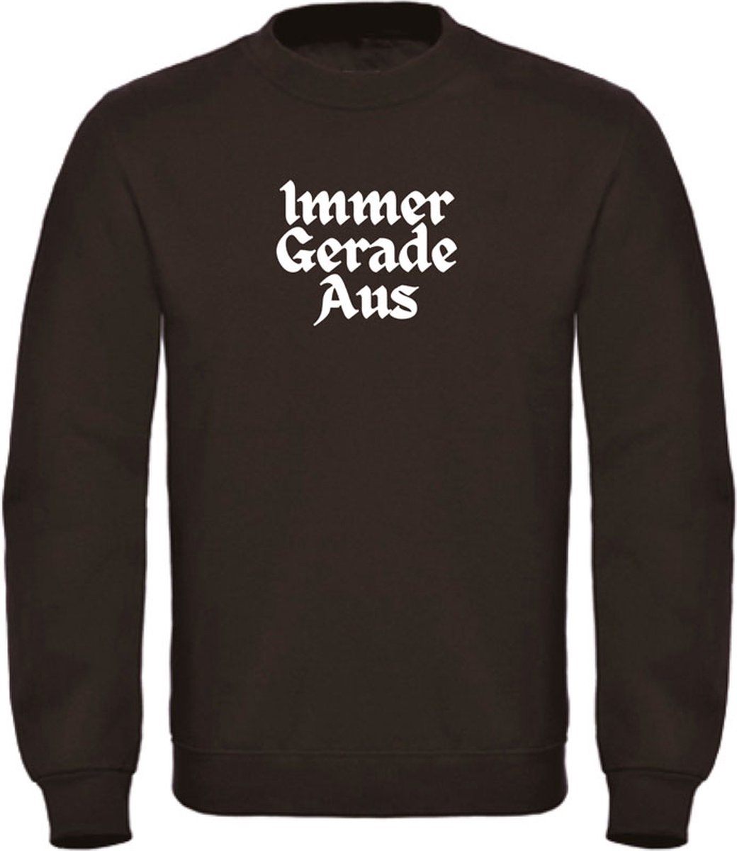 Sweater Zwart L - Immer gerade aus-soBAD. | Foute apres ski outfit | kleding | verkleedkleren | wintersporttruien | wintersport dames en heren